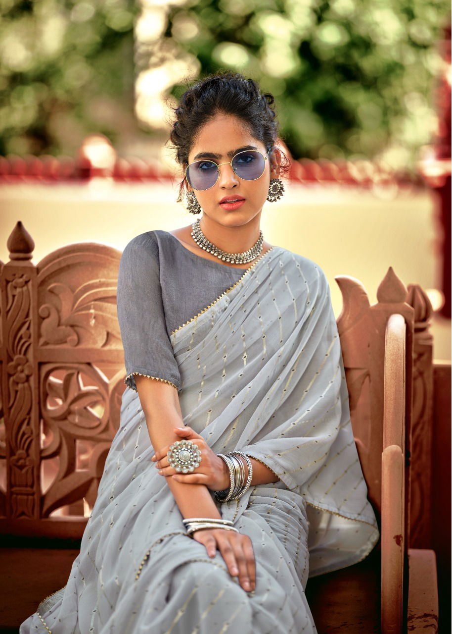 Kashvi Mahi Party Wear Chiffon Printed Designer Saree Collection